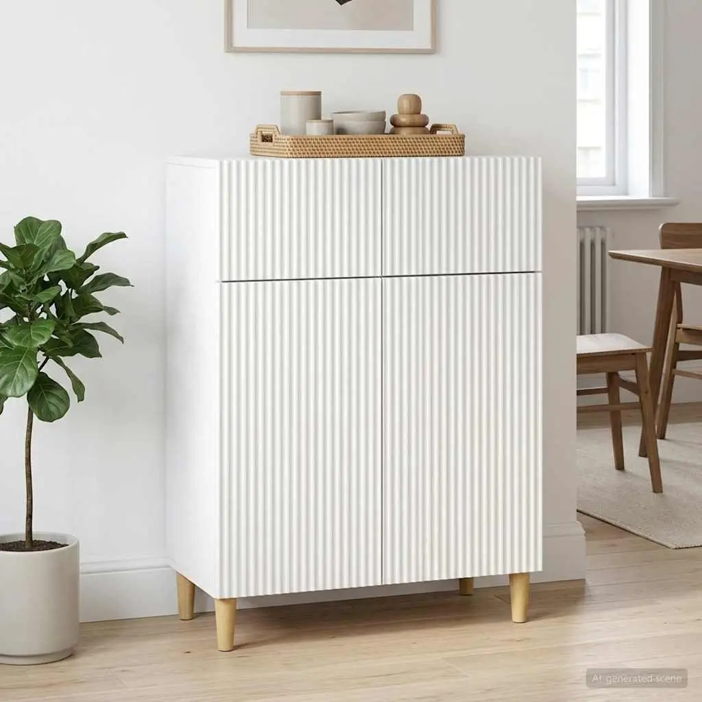 Sideboard Modern Storage Cabinet 66x34.5x90cm White