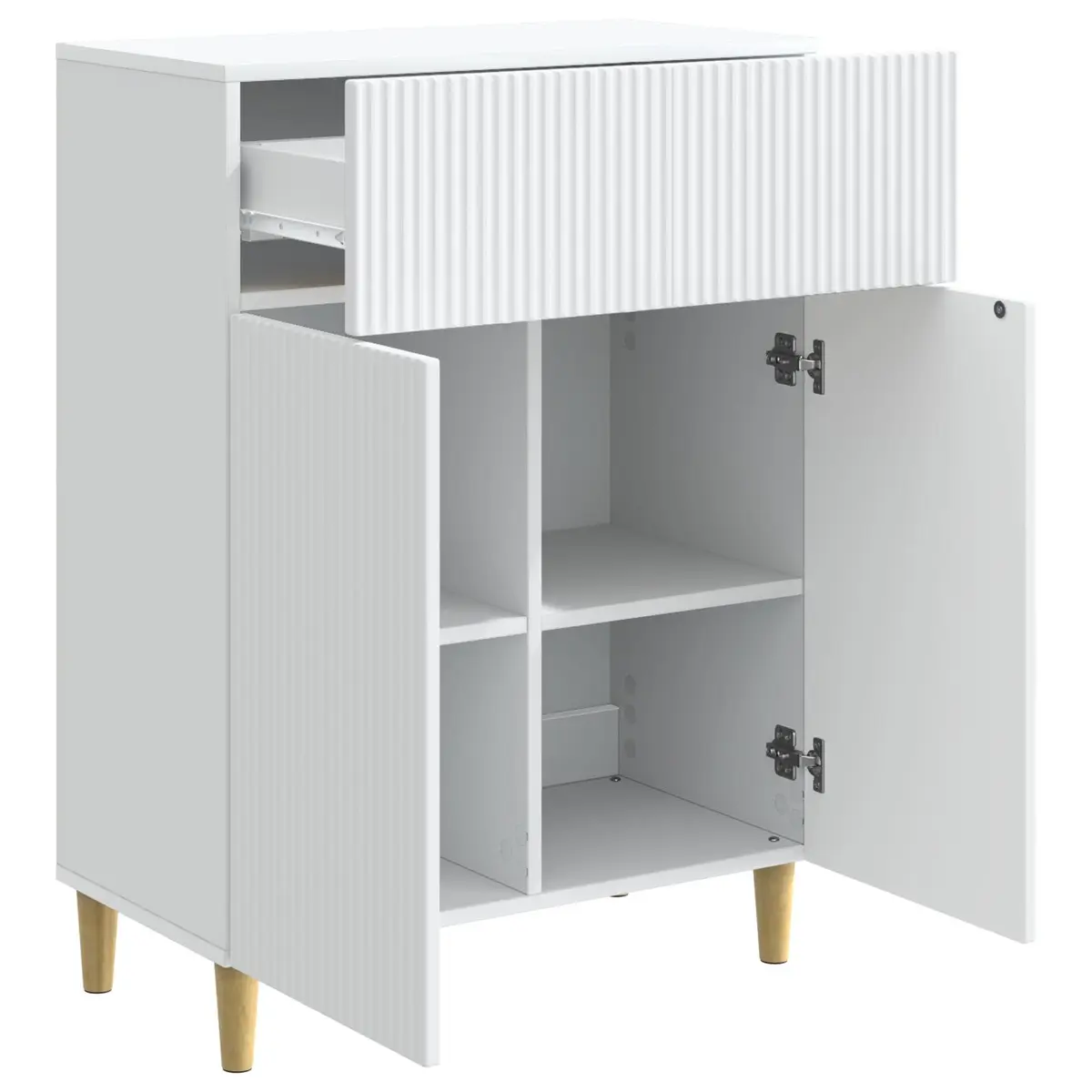Sideboard Modern Storage Cabinet 66x34.5x90cm White