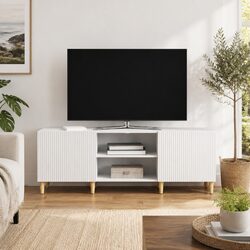 Quality 150cm White TV Cabinet with Ample Storage