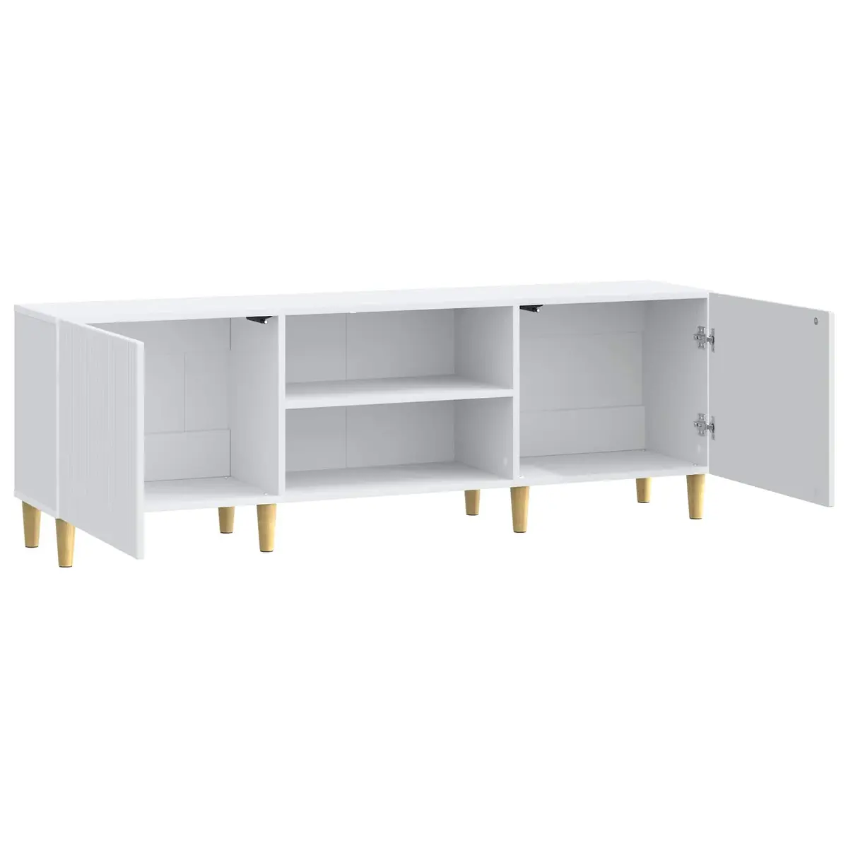 150cm White TV Cabinet with Ample Storage