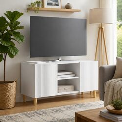 Reliable White TV Cabinet with Quality Features