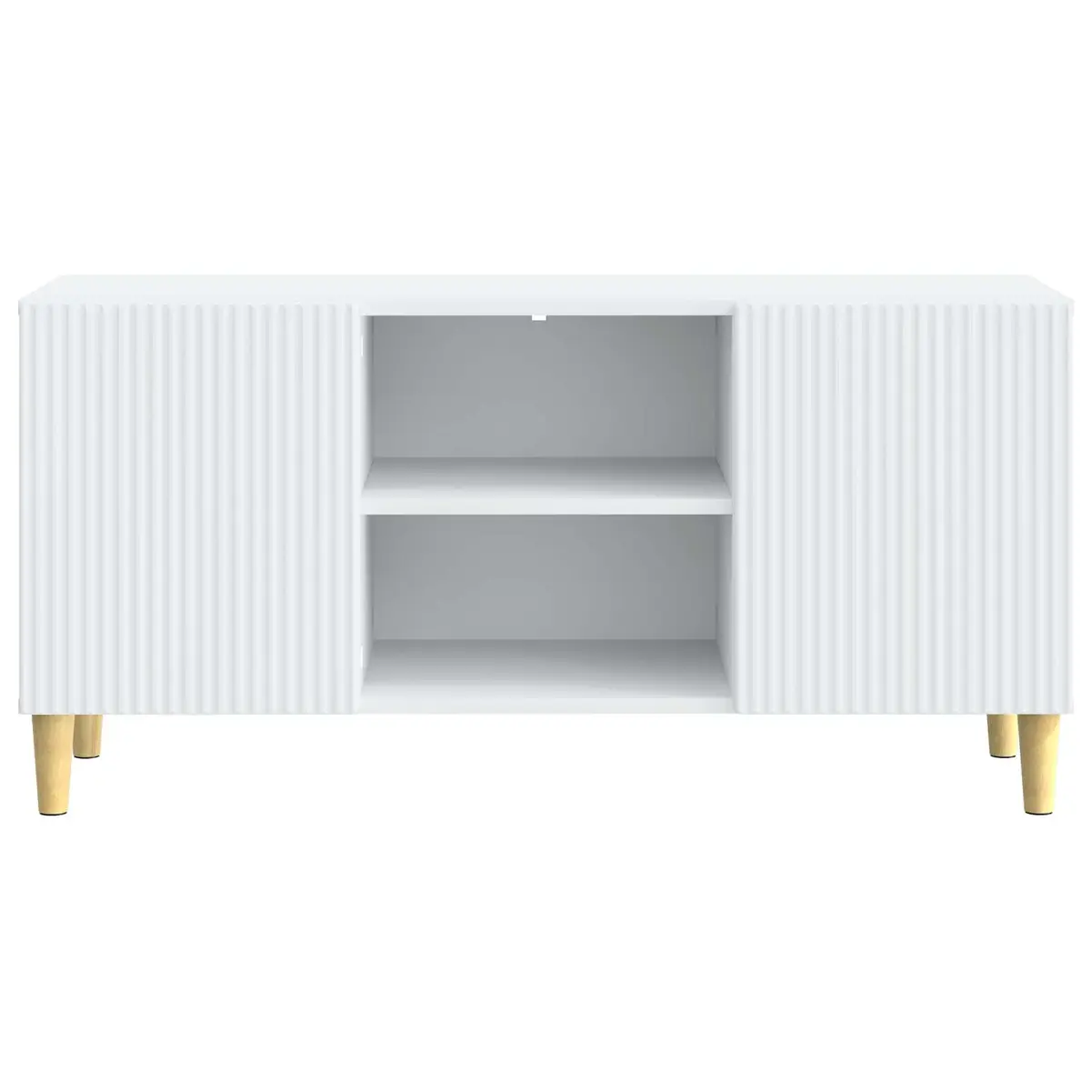 TV Cabinet White Modern Living Room Media Storage Unit 102cm x 34.5cm x 50cm