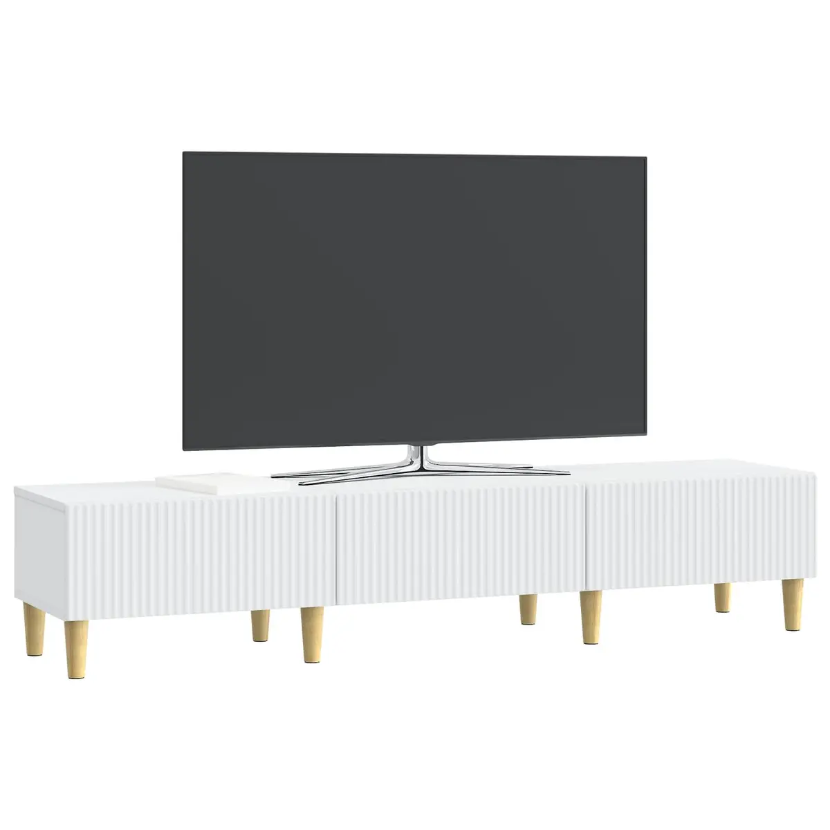 TV Cabinet White Entertainment Unit Media Stand 147 x 34.5 x 30 cm