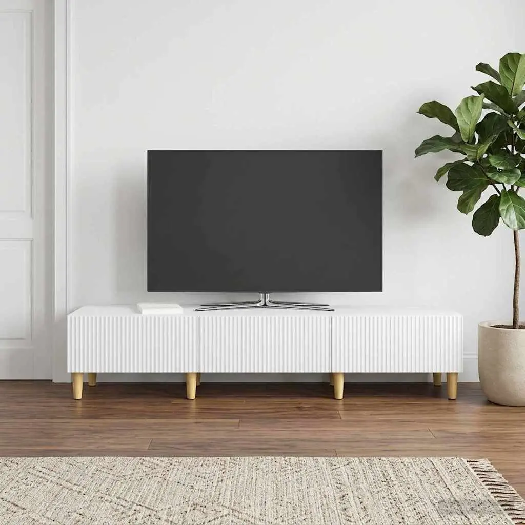 TV Cabinet White Entertainment Unit Media Stand 147 x 34.5 x 30 cm