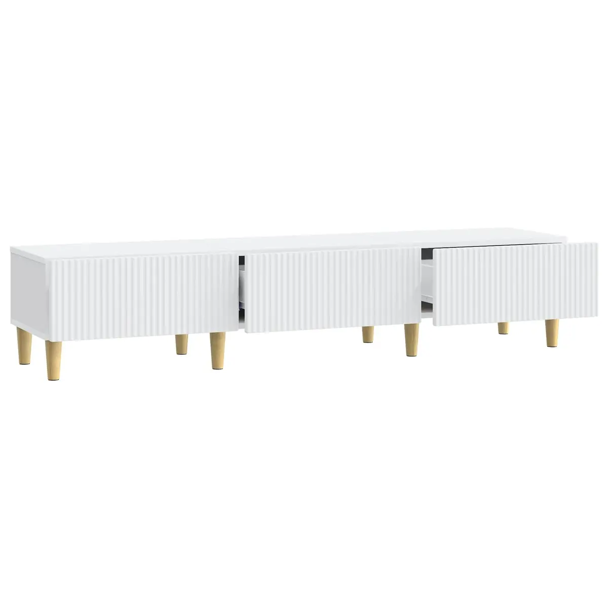 TV Cabinet White Entertainment Unit Media Stand 147 x 34.5 x 30 cm