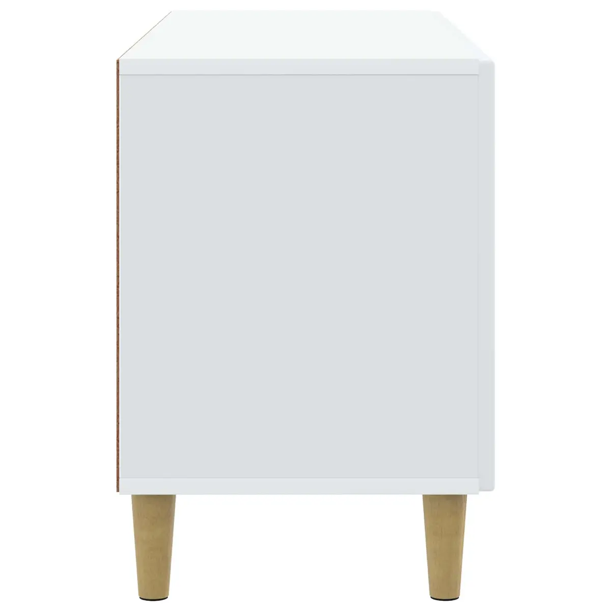 TV Cabinet White Modern Living Room Storage Furniture Engineered Wood