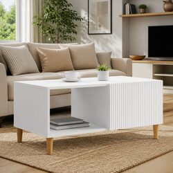 Reliable Vintage White Coffee Table with Storage Features