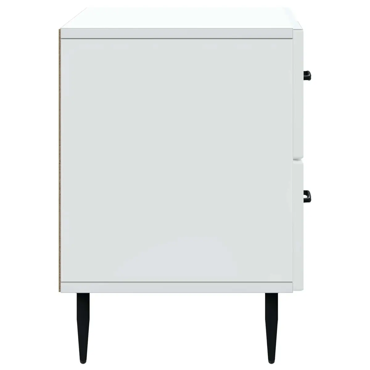 Bedside Cabinet White 62 x 34.5 x 47.5 cm Engineered Wood Drawers Storage