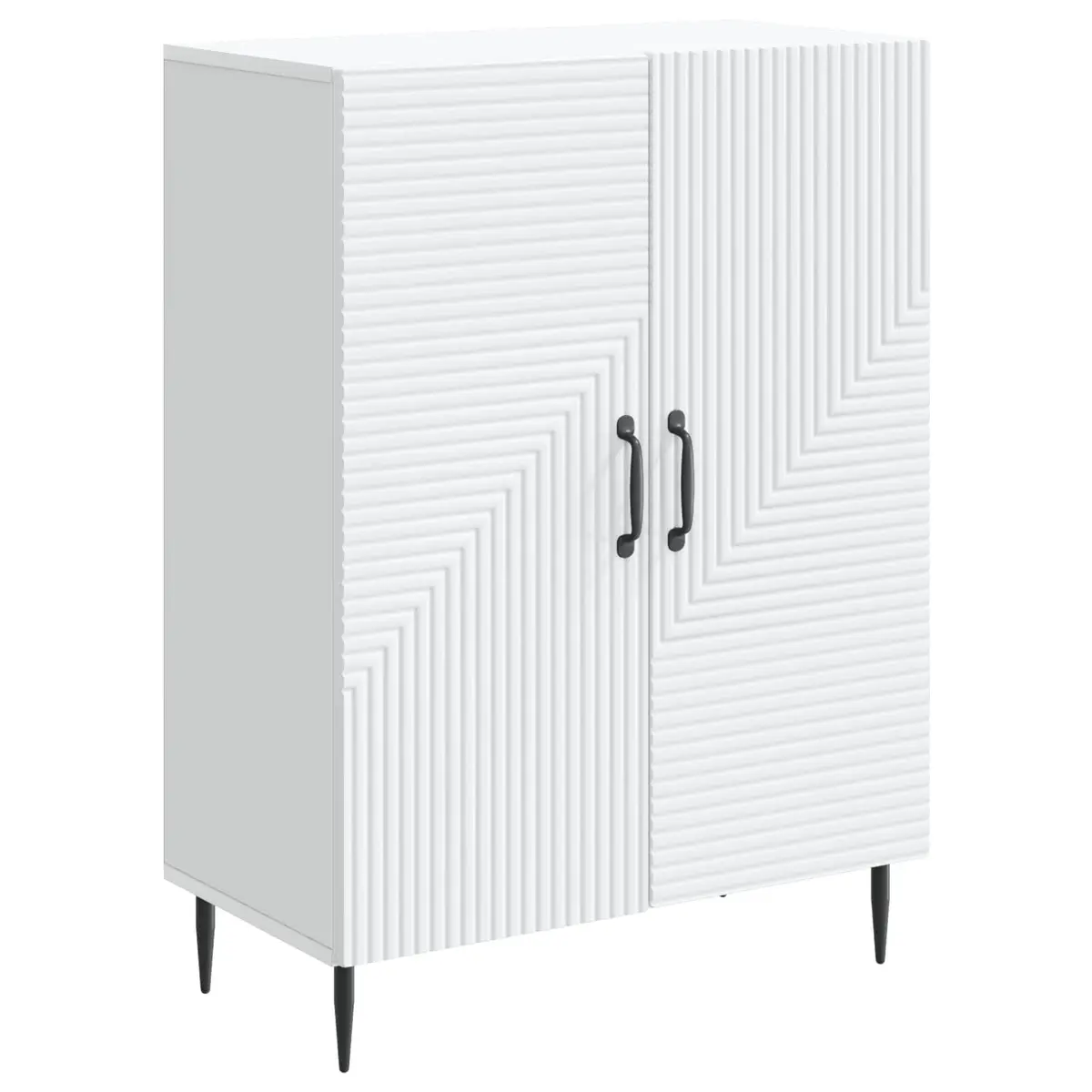 Sideboard Modern Storage Cabinet 66cm White Engineered Wood