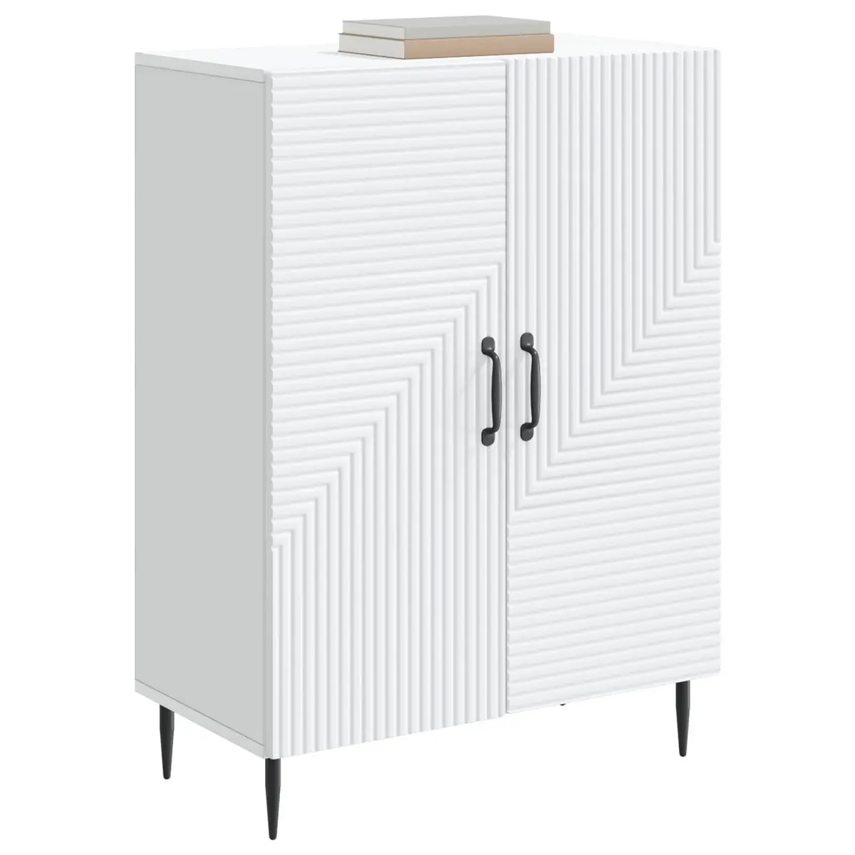 Sideboard Modern Storage Cabinet 66cm White Engineered Wood