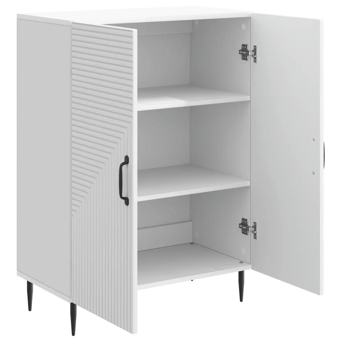 Sideboard Modern Storage Cabinet 66cm White Engineered Wood