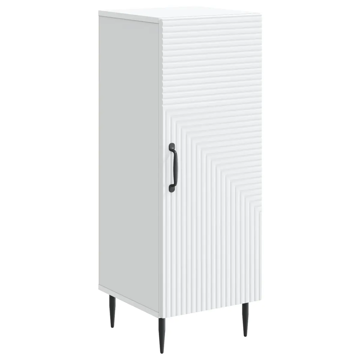 Sideboard Storage Cabinet Engineered Wood Buffet Living Room White 33 x 34.5 x 89.5 cm