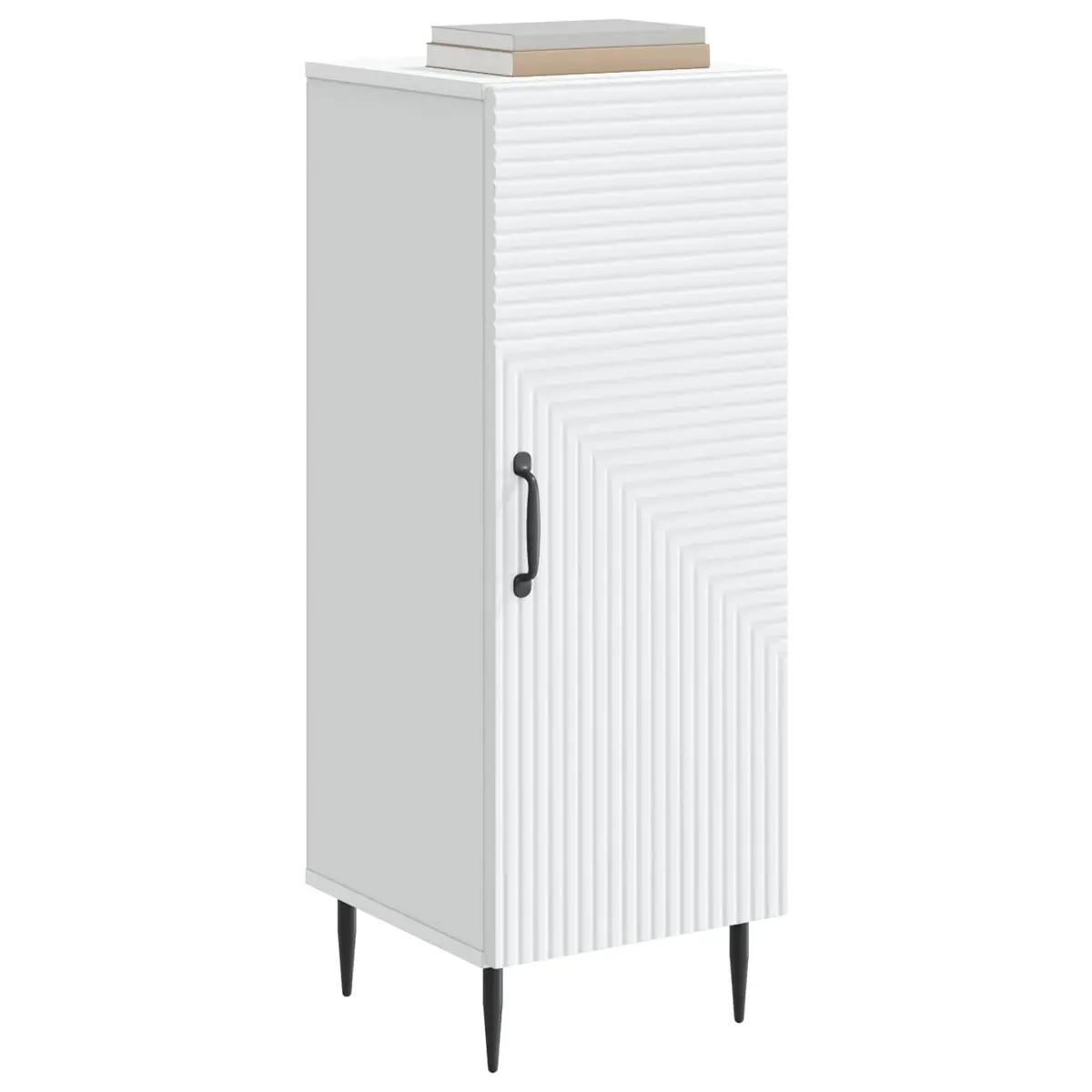 Sideboard Storage Cabinet Engineered Wood Buffet Living Room White 33 x 34.5 x 89.5 cm