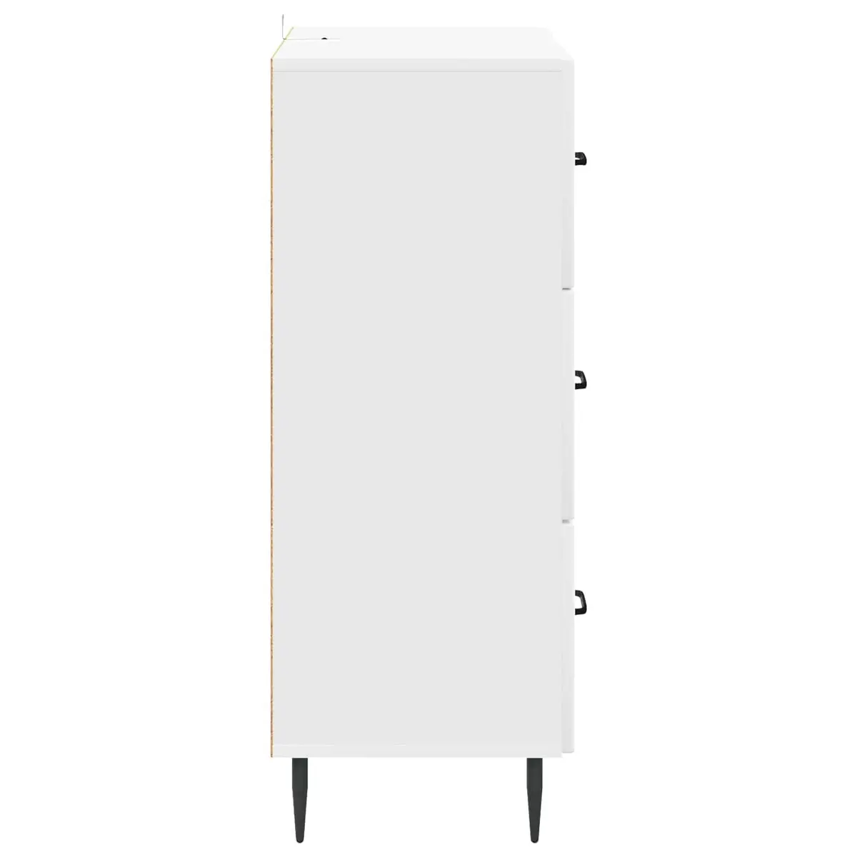 Drawer Cabinet Storage 66 x 34.5 x 89.5 cm White Engineered Wood