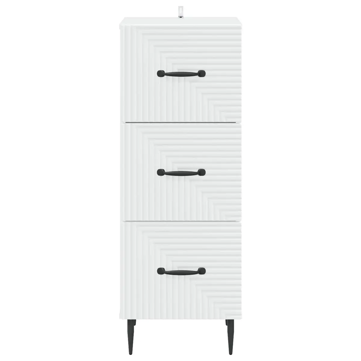 Drawer Cabinet Storage Unit 33 x 34.5 x 89.5 cm White