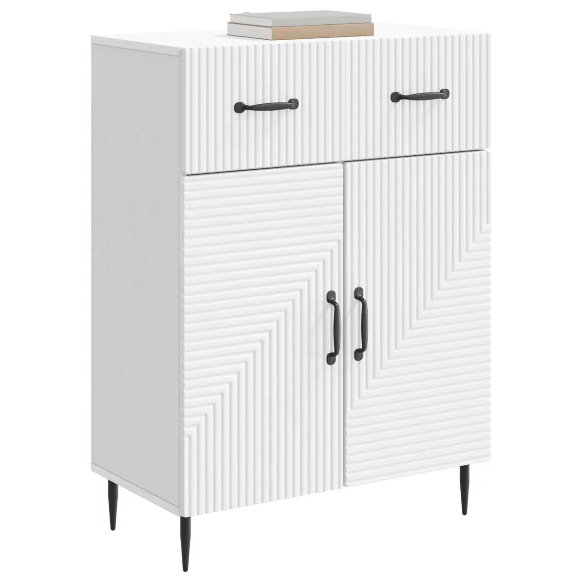 Sideboard White 66 x 34.5 x 89.5 cm Storage Cabinet Modern Living Dining Room