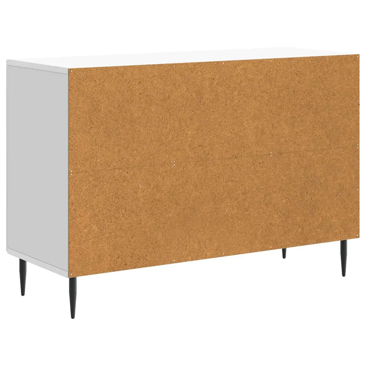 White Sideboard Storage Cabinet Engineered Wood Modern Dining Living Room