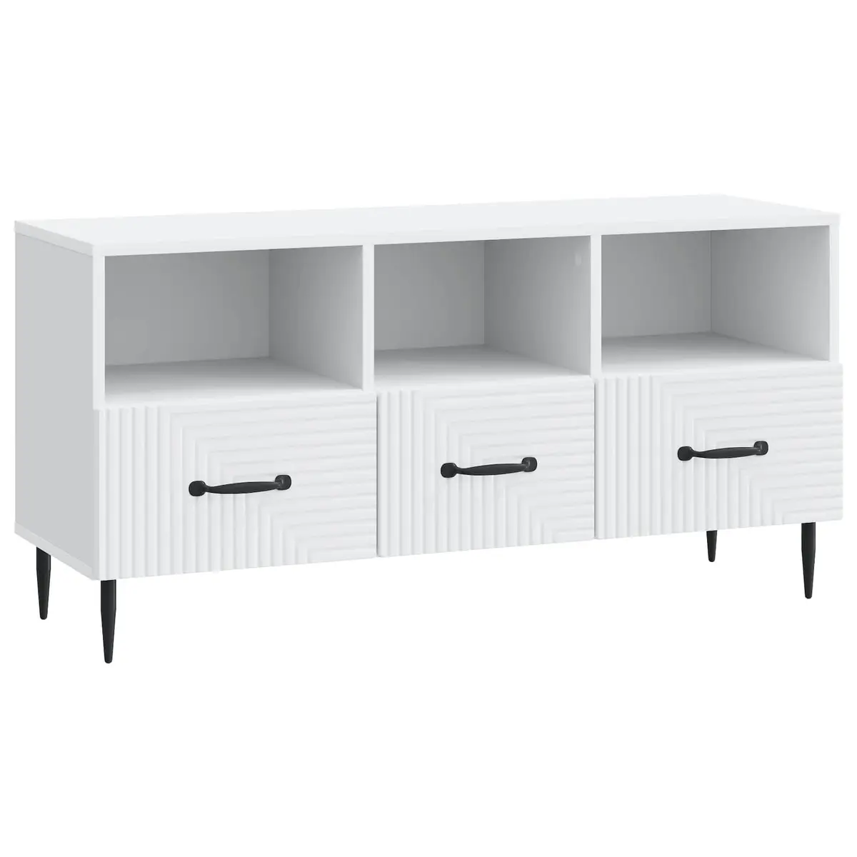 TV Cabinet Storage Unit Engineered Wood 102cm White