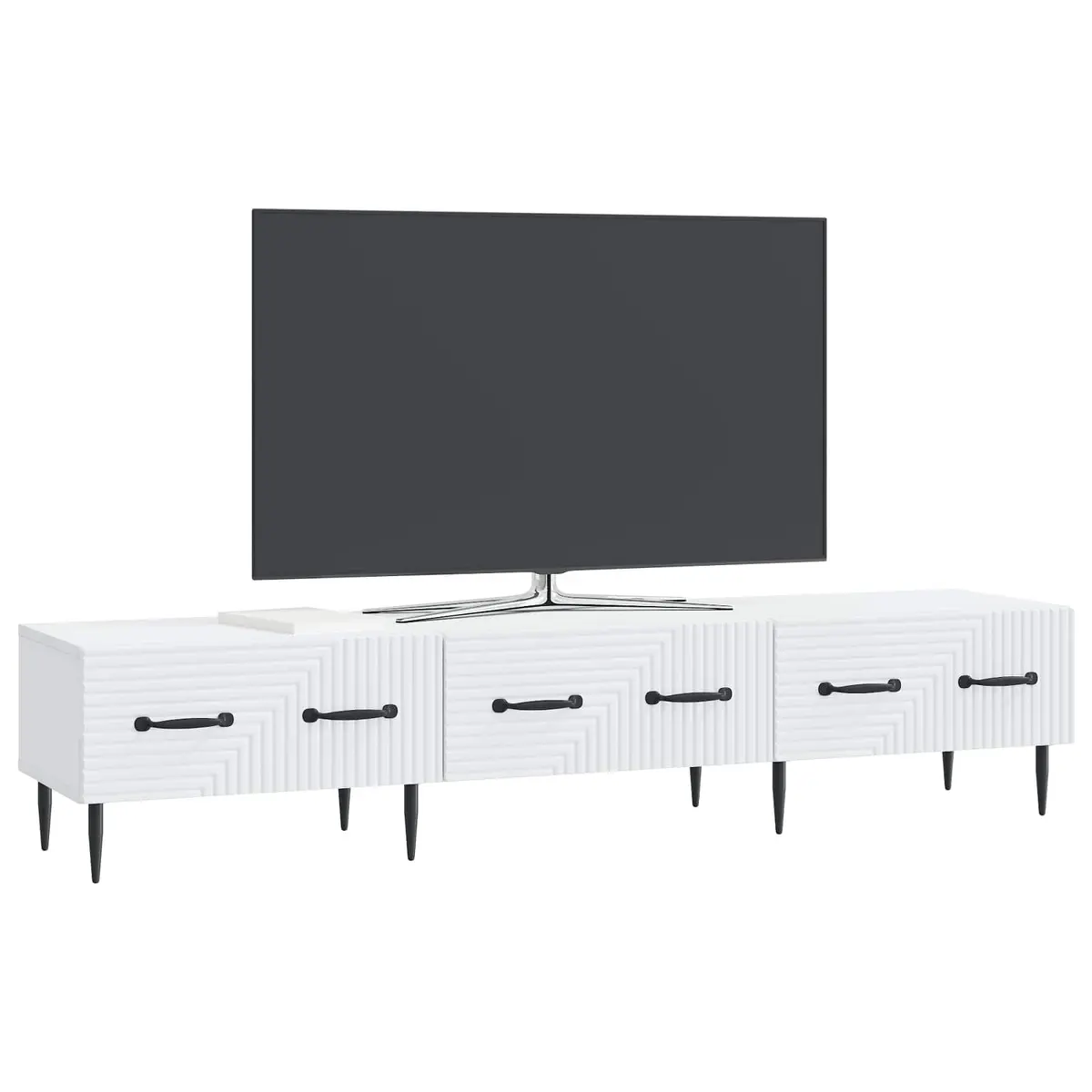 TV Cabinet Living Room Storage Unit 147 x 34.5 x 30 cm White