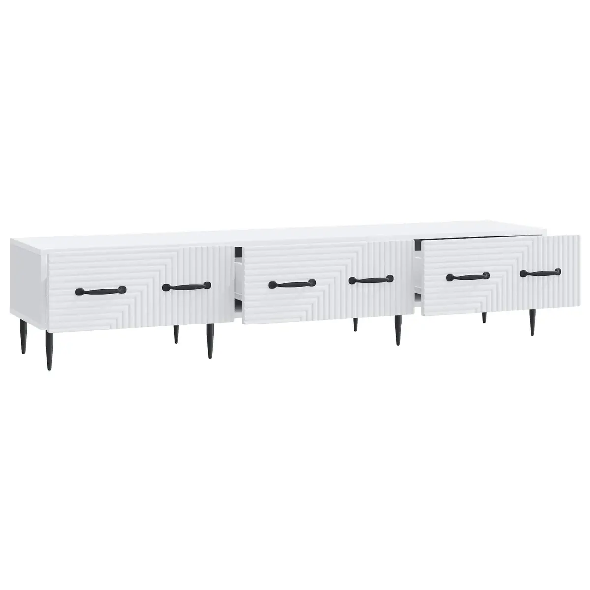 TV Cabinet Living Room Storage Unit 147 x 34.5 x 30 cm White