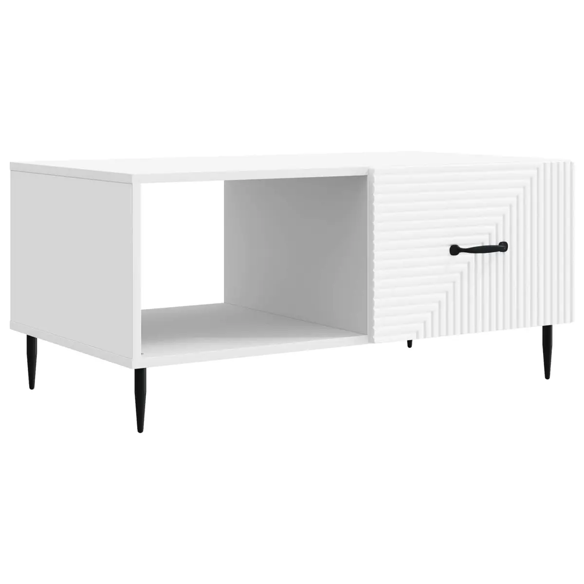 White Coffee Table with Storage and Charm
