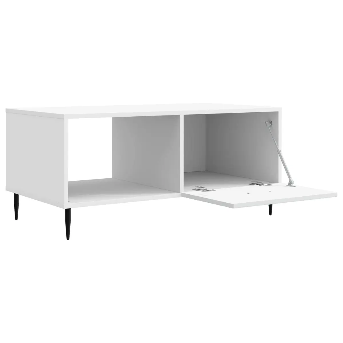 White Coffee Table with Storage and Charm