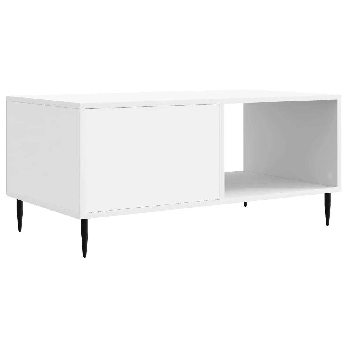 White Coffee Table with Storage and Charm