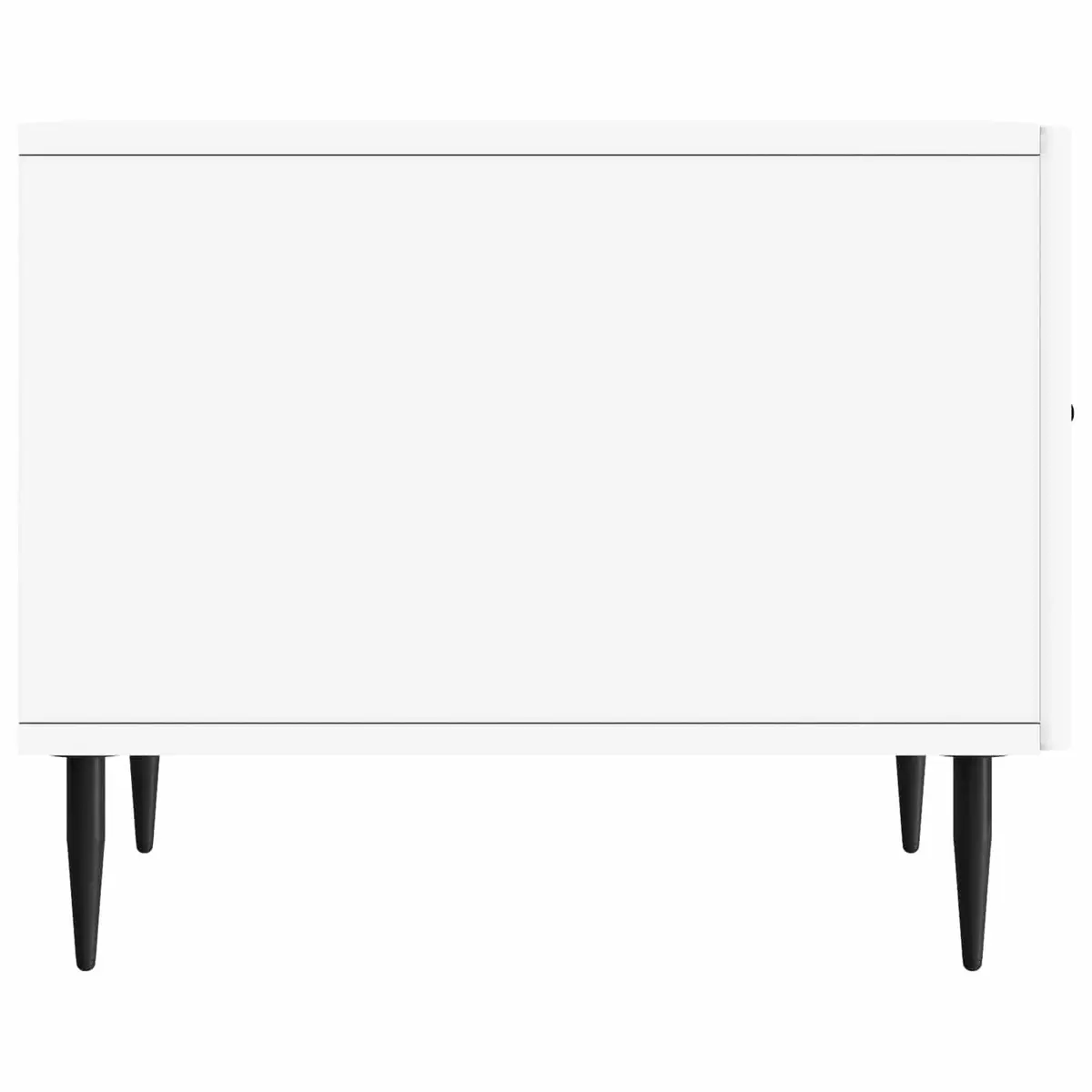 Coffee Table with Drawer White Engineered Wood Modern Accent Living Room