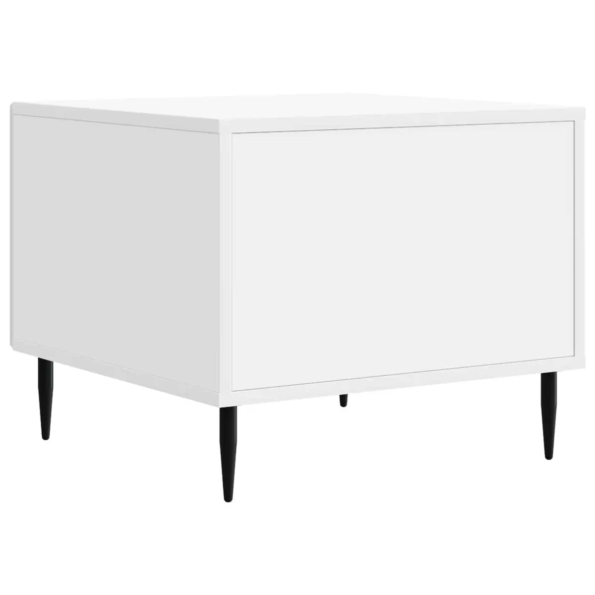 Coffee Table with Drawer White Engineered Wood Modern Accent Living Room