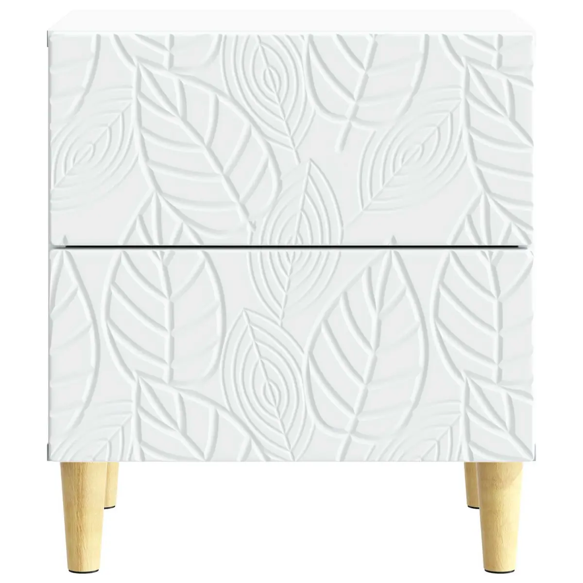 White Engineered Wood Nightstand