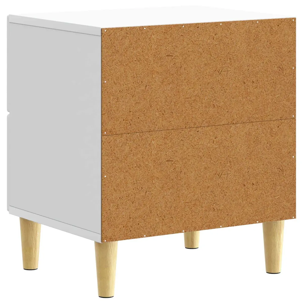 White Engineered Wood Nightstand