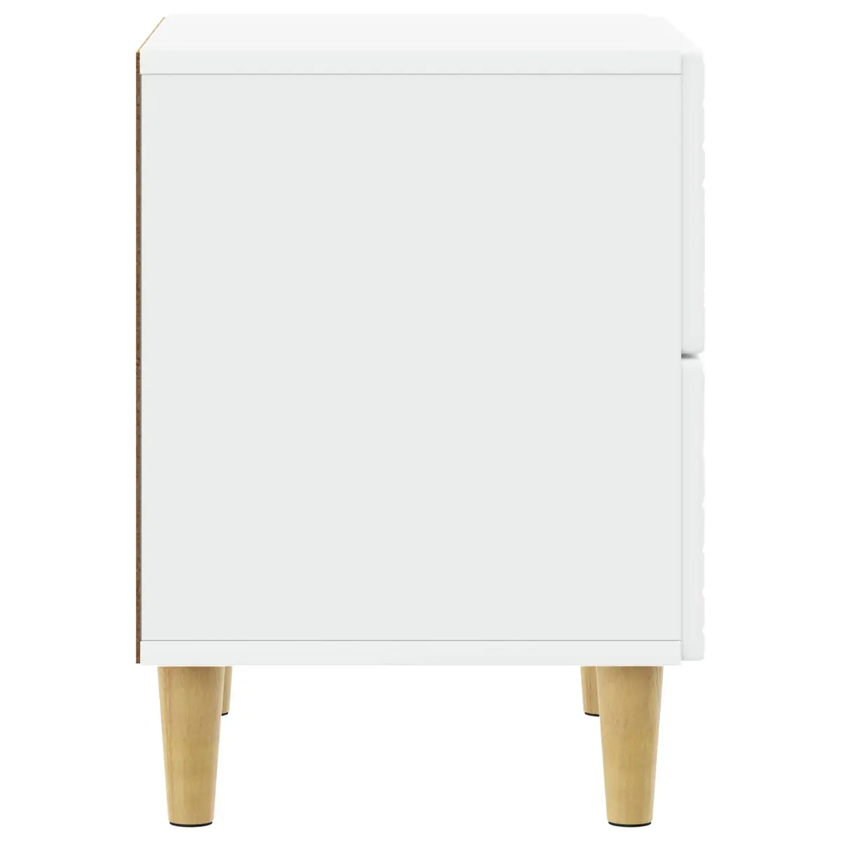 Bedside Table White Engineered Wood 62 x 34.5 x 48 cm Modern Storage