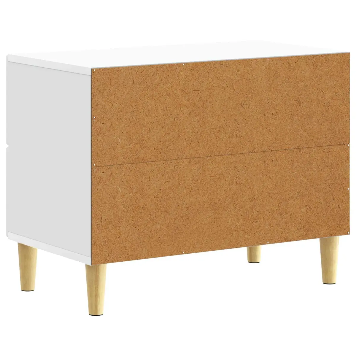Bedside Table White Engineered Wood 62 x 34.5 x 48 cm Modern Storage