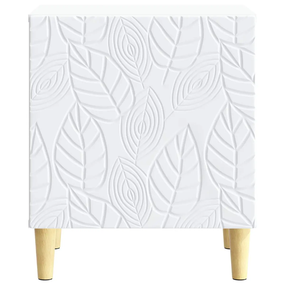 White Bedside Table with Storage Space