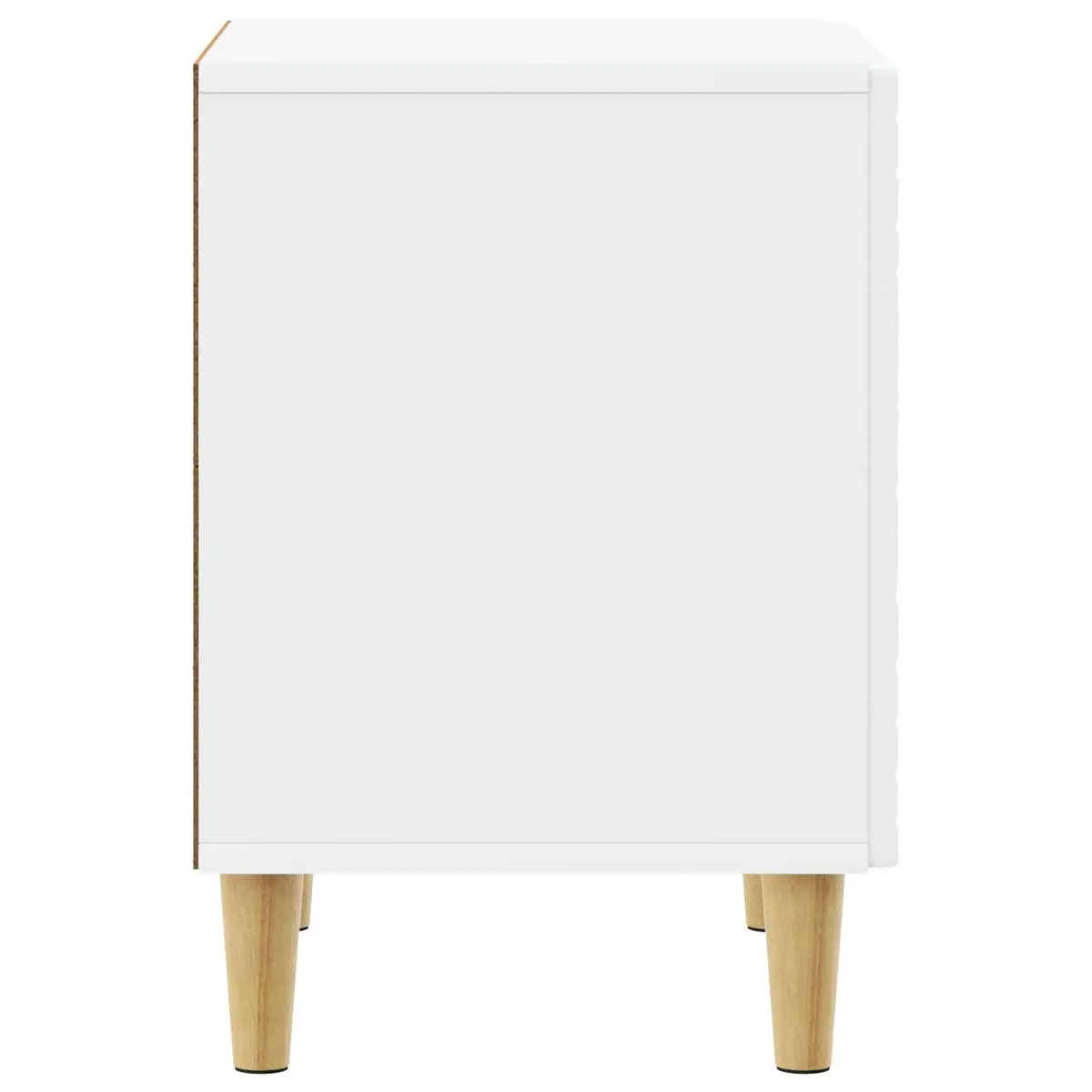 White Bedside Table with Storage Space
