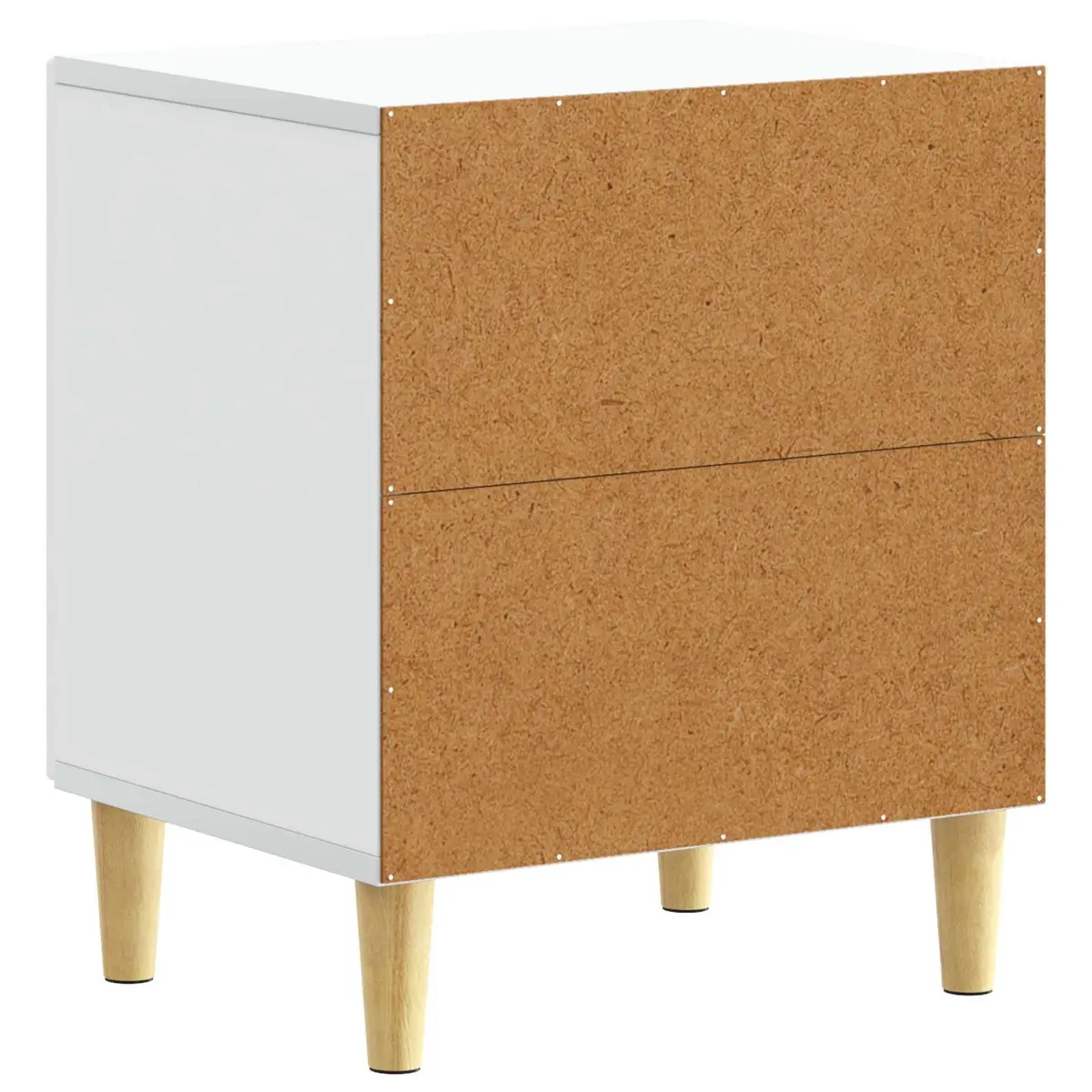 White Bedside Table with Storage Space