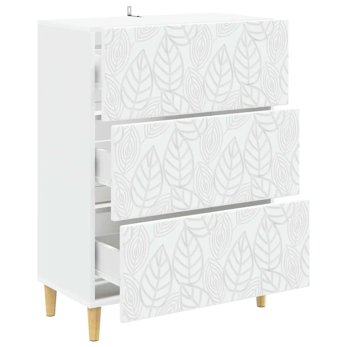 Drawer Cabinet Storage White Rectangular Engineered Wood Living Room