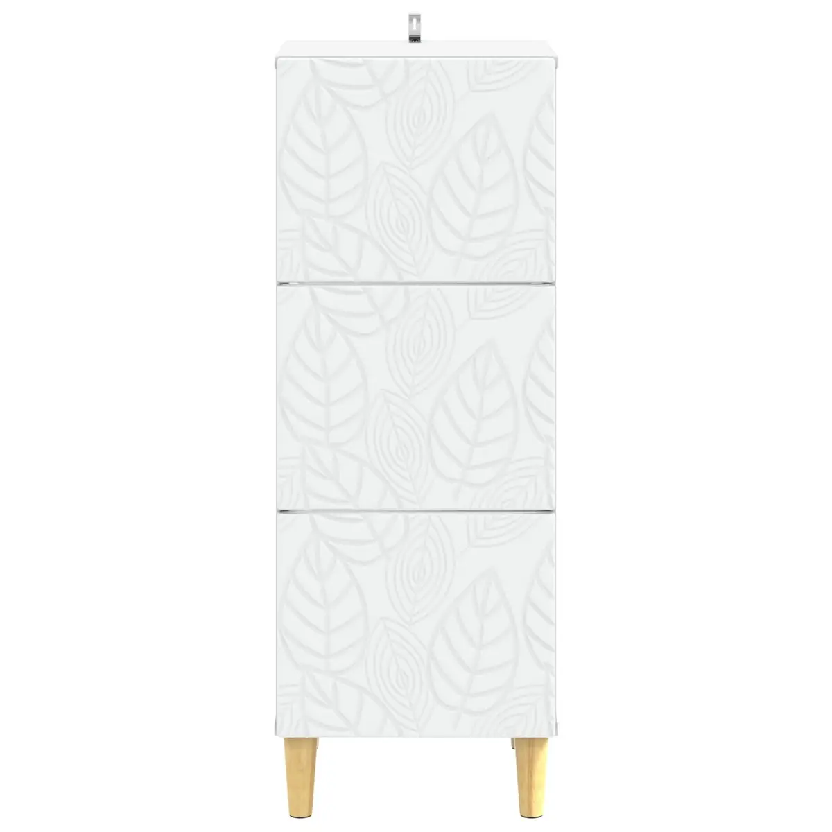 Drawer Cabinet Storage Unit 33 x 34.5 x 90 cm White Engineered Wood Frame