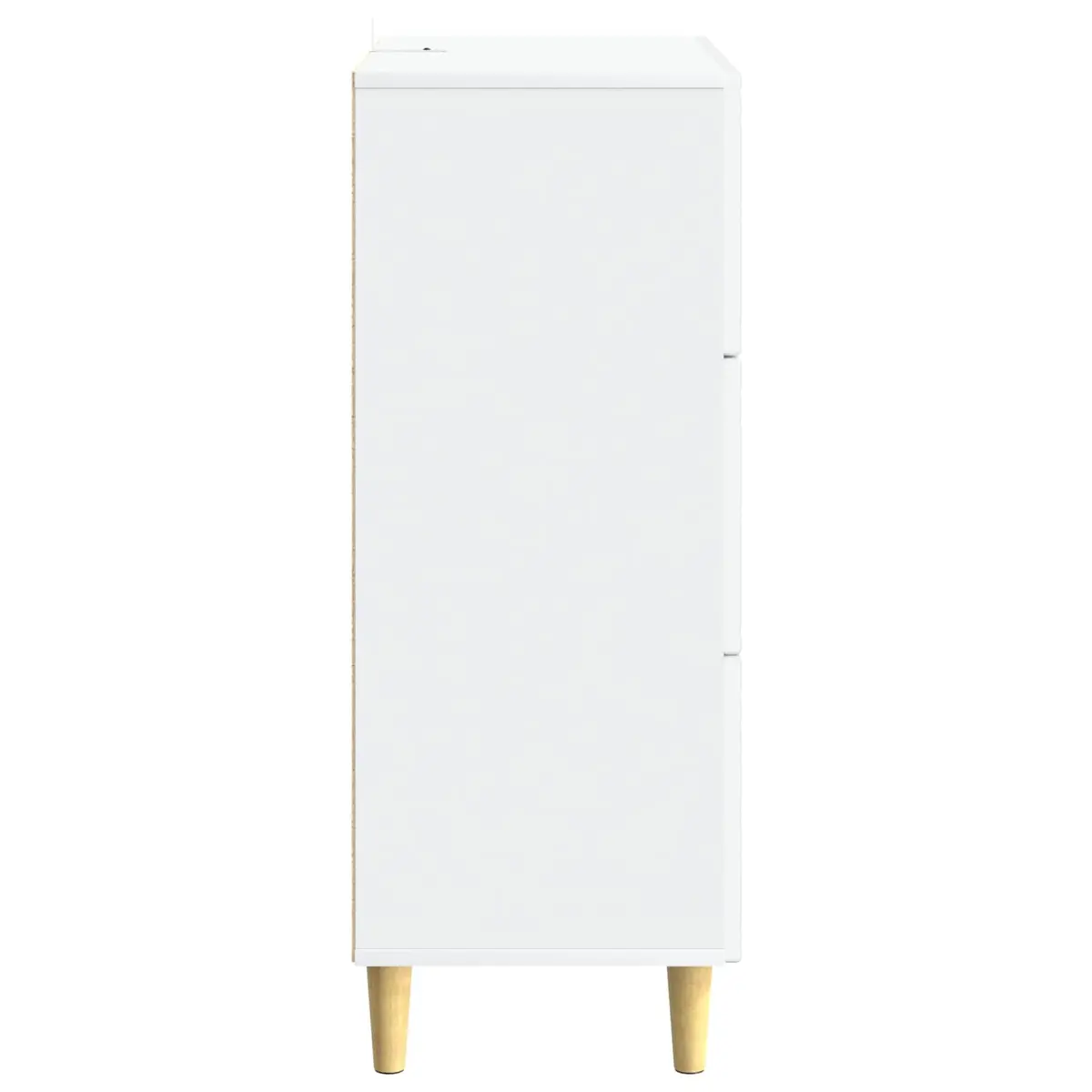 Drawer Cabinet Storage Unit 33 x 34.5 x 90 cm White Engineered Wood Frame