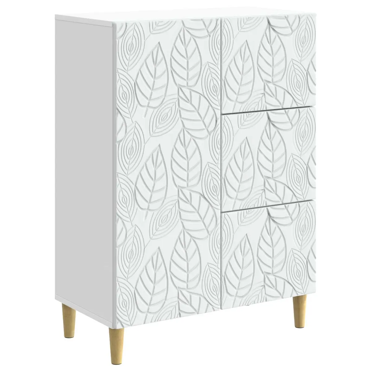 Sideboard Storage Cabinet Vintage 66x34.5x90cm White Engineered Wood