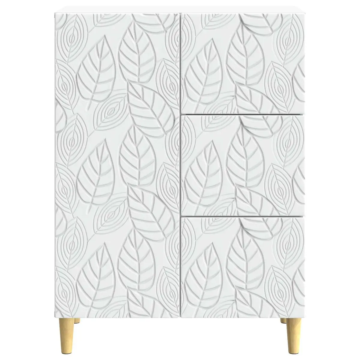 Sideboard Storage Cabinet Vintage 66x34.5x90cm White Engineered Wood