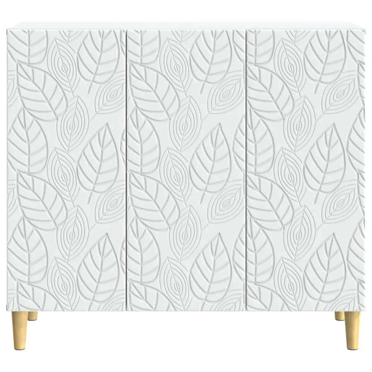 Sideboard Storage Cabinet 89 x 34.5 x 80 cm White Vintage Style Living Room Furniture