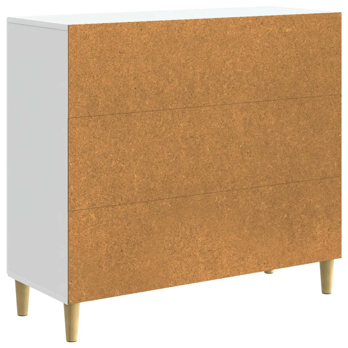 Sideboard Storage Cabinet 89 x 34.5 x 80 cm White Vintage Style Living Room Furniture