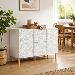 Reliable White Sideboard with Ample Storage Space