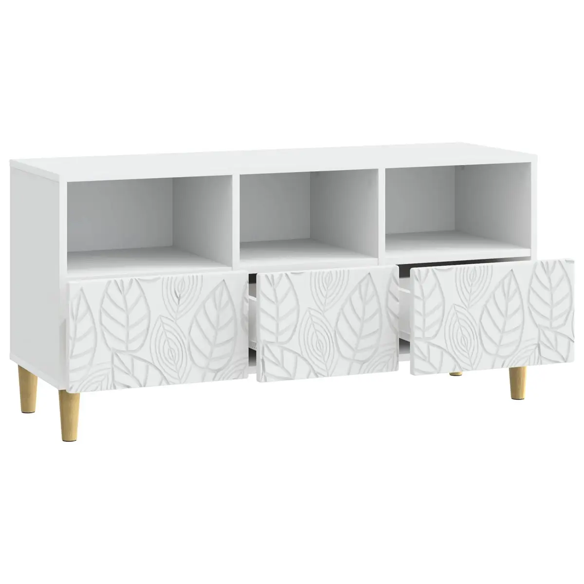 White TV Cabinet with Storage Solutions