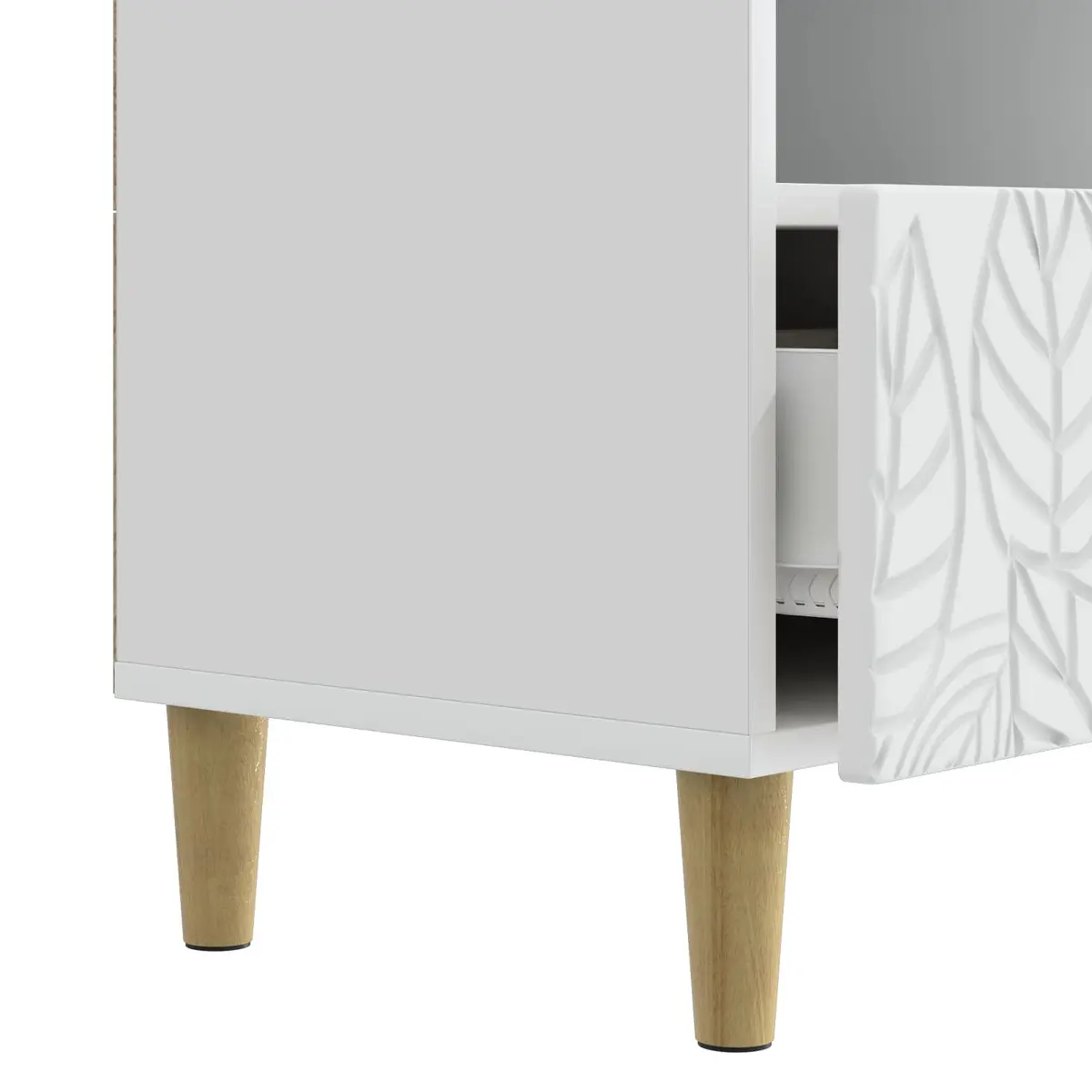 White TV Cabinet with Storage Solutions