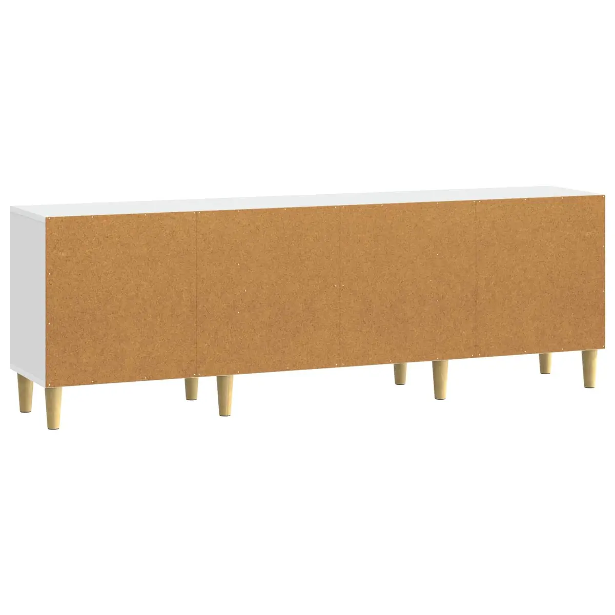 White TV Cabinet with Vintage Style and Storage