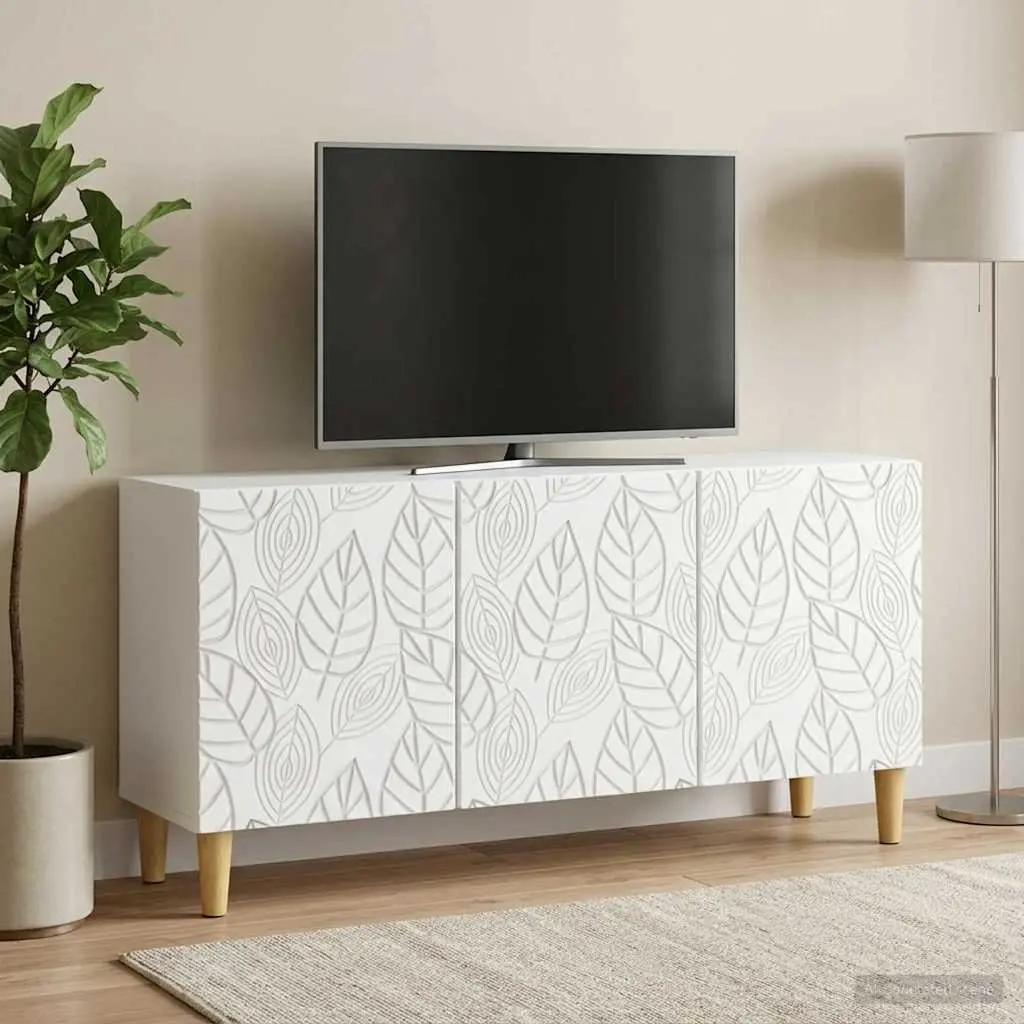 TV Cabinet Modern Lounge Storage Unit 99 x 34.5 x 50 cm White