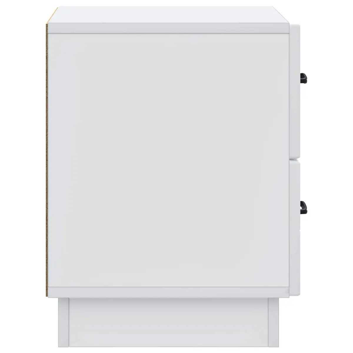 Bedside Cabinet White Engineered Wood Bedroom Storage Drawers