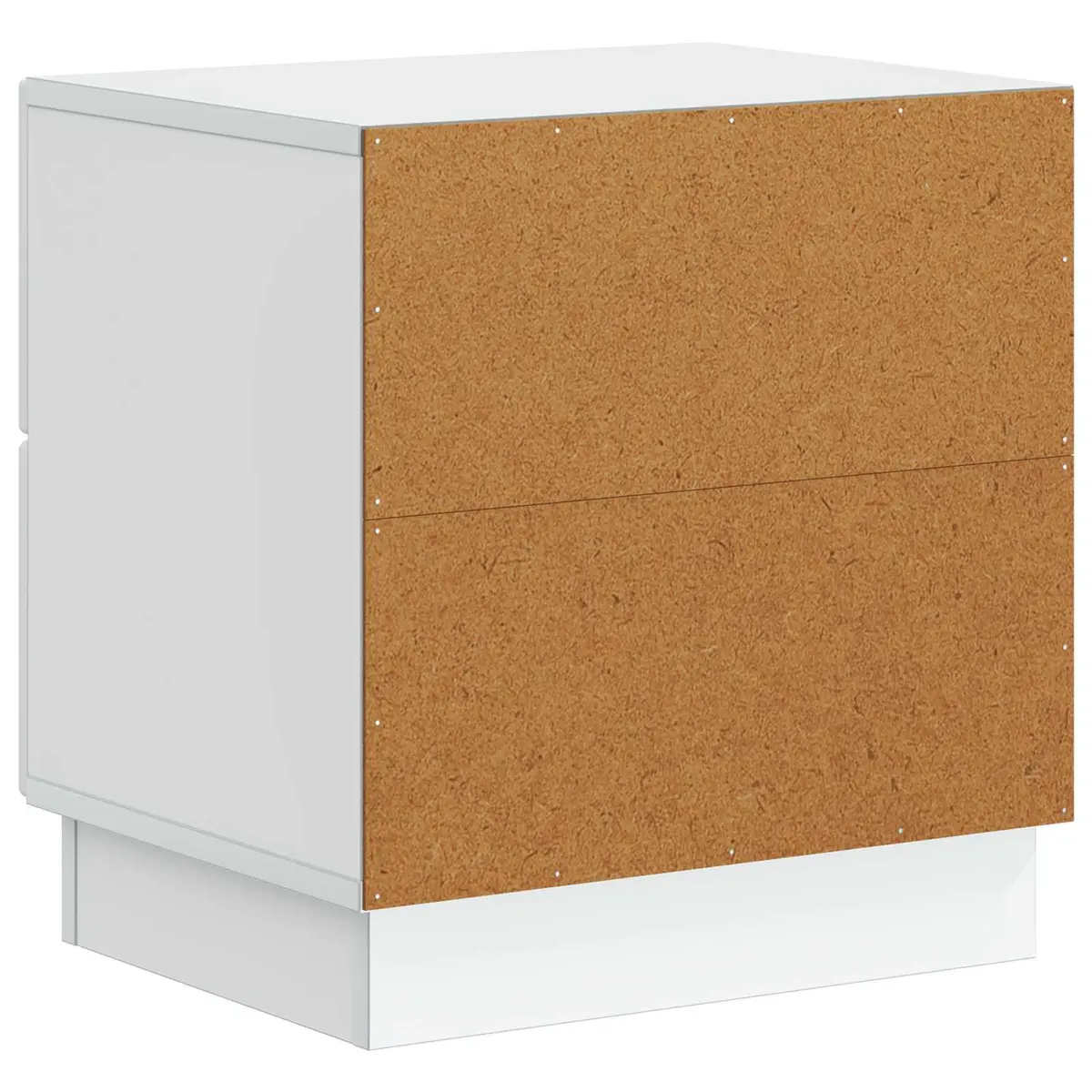 Bedside Cabinet White Engineered Wood Bedroom Storage Drawers